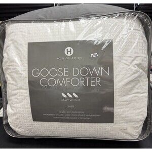 Hotel Collection European Goose Down Heavy Weight White King Comforter